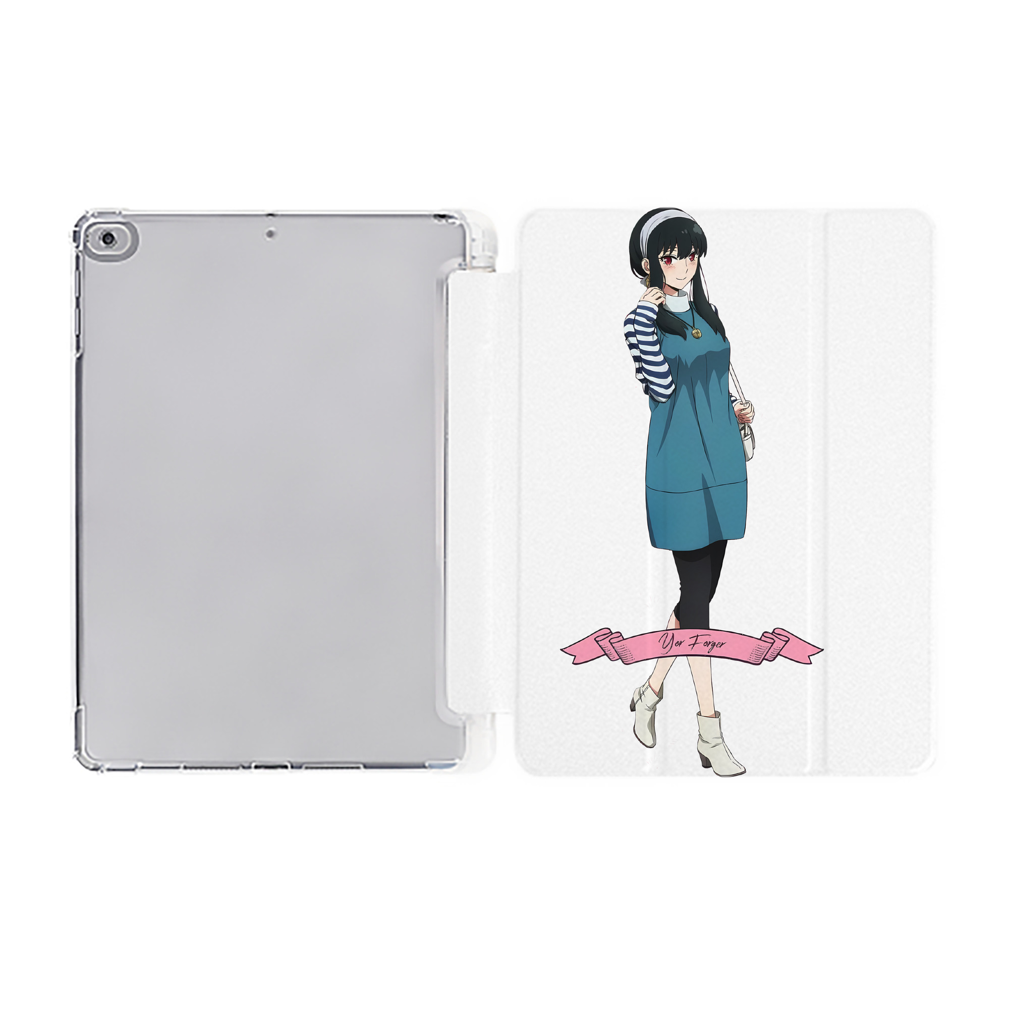 （画像用） SPY×FAMILY间谍家家酒 IPad ケース ペン収納付き 三つ折りスタンド PUレザー×シリコン 対応機種9.5/10.5/10.9インチ